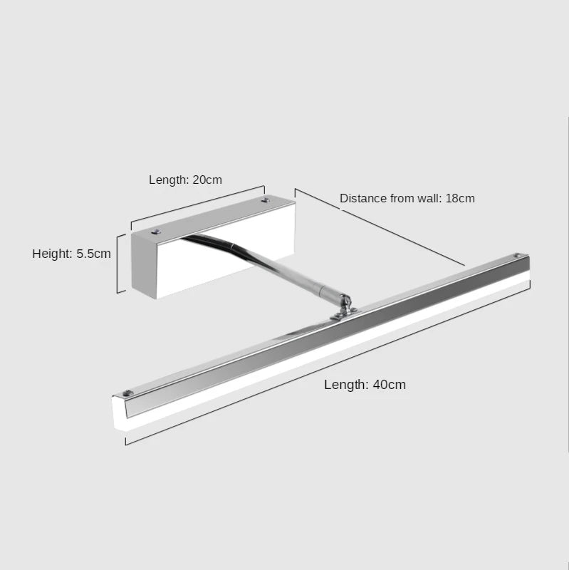 Modern LED Mirror Lights Bathroom Wall Lamps Indoor Lighting Simple Style Bedroom Light Fixtures Extend Wall Sconce Vanity Light