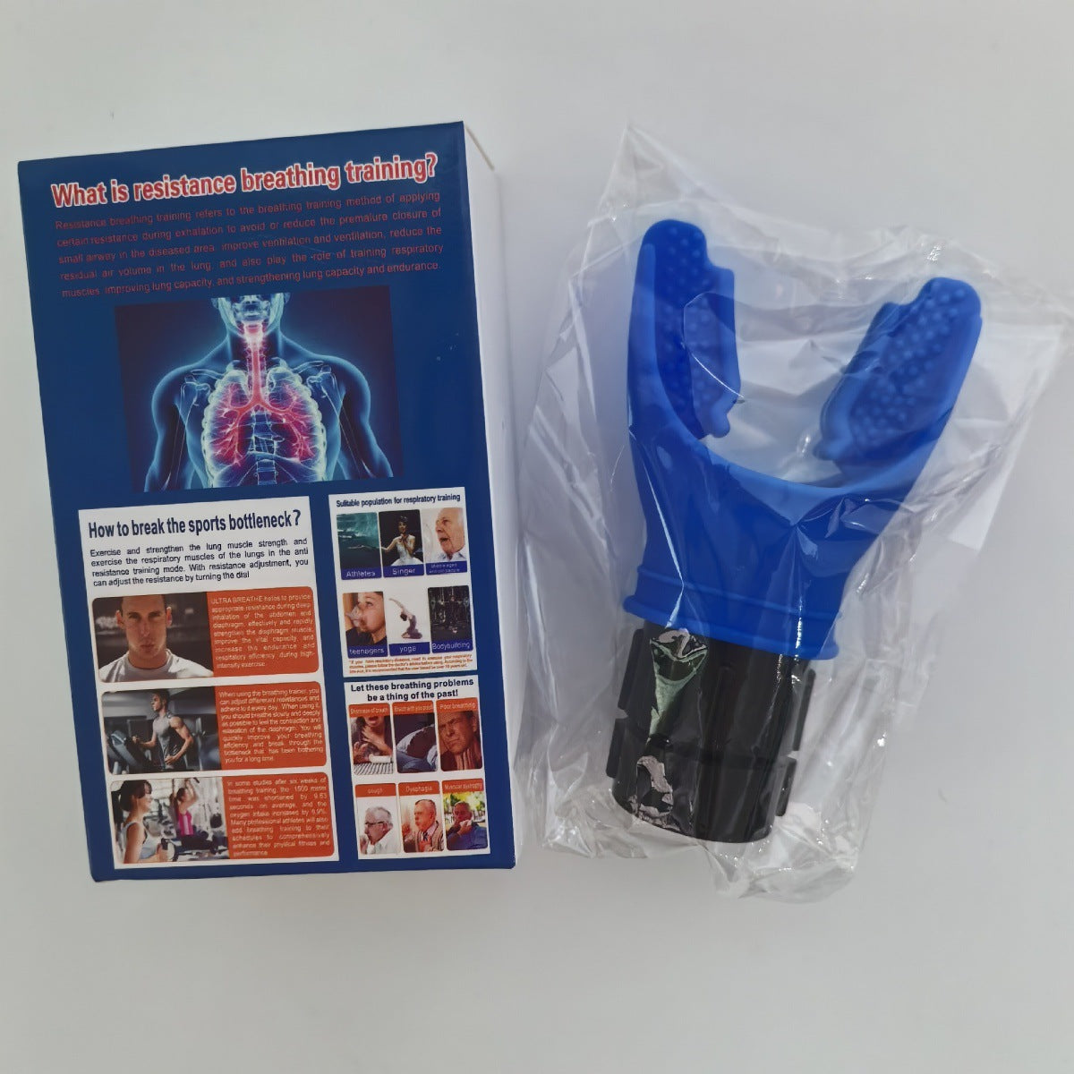 Entraîneur respiratoire portable pour capacité pulmonaire